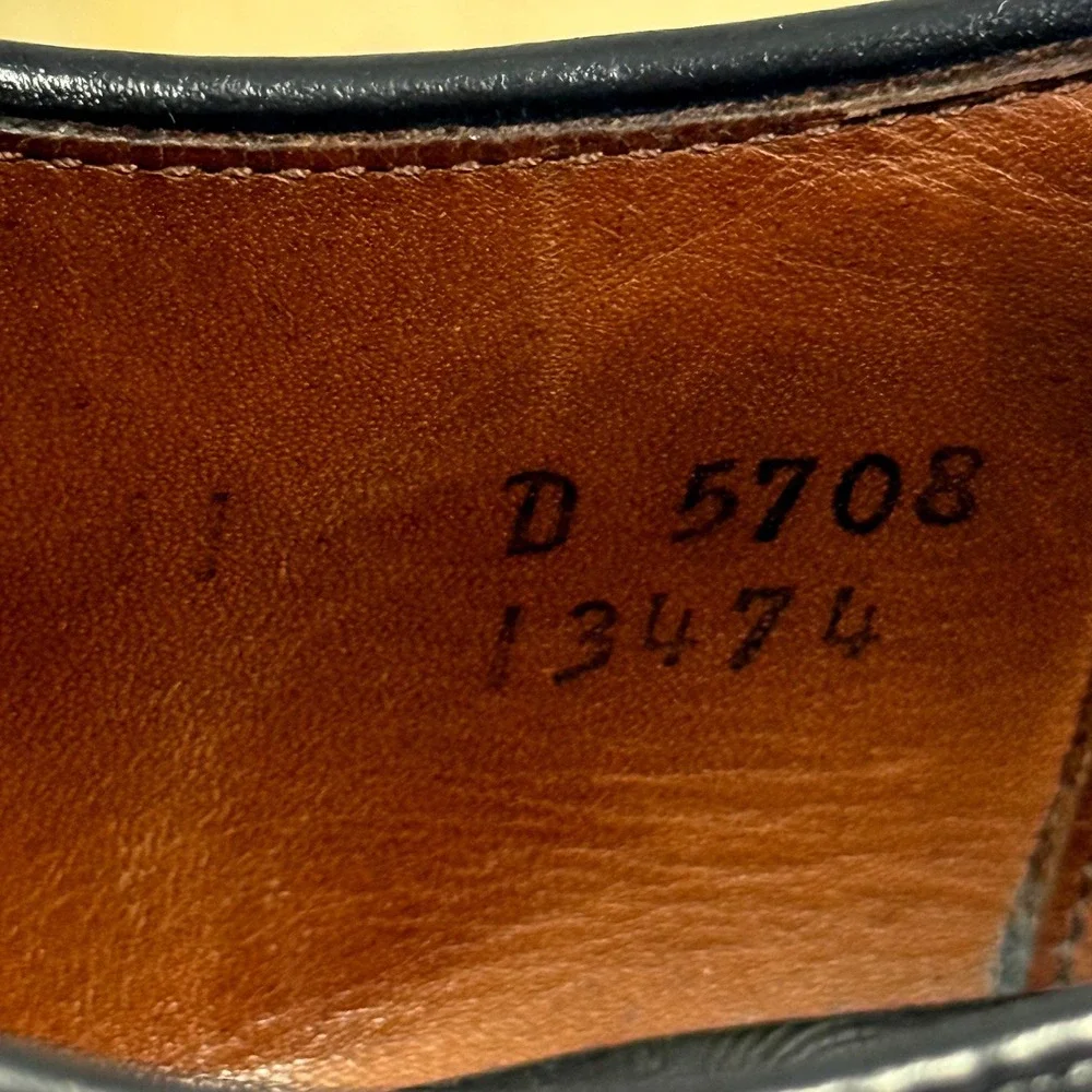 Allen Edmonds Wendell Black Leather Split Toe Derby Dress Shoes Mens 11 D 5708